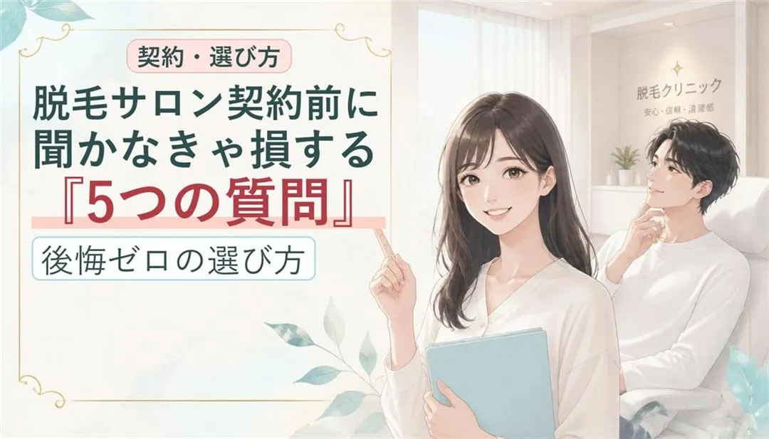 脱毛サロンの選び方｜契約前に確認する5つのこと
