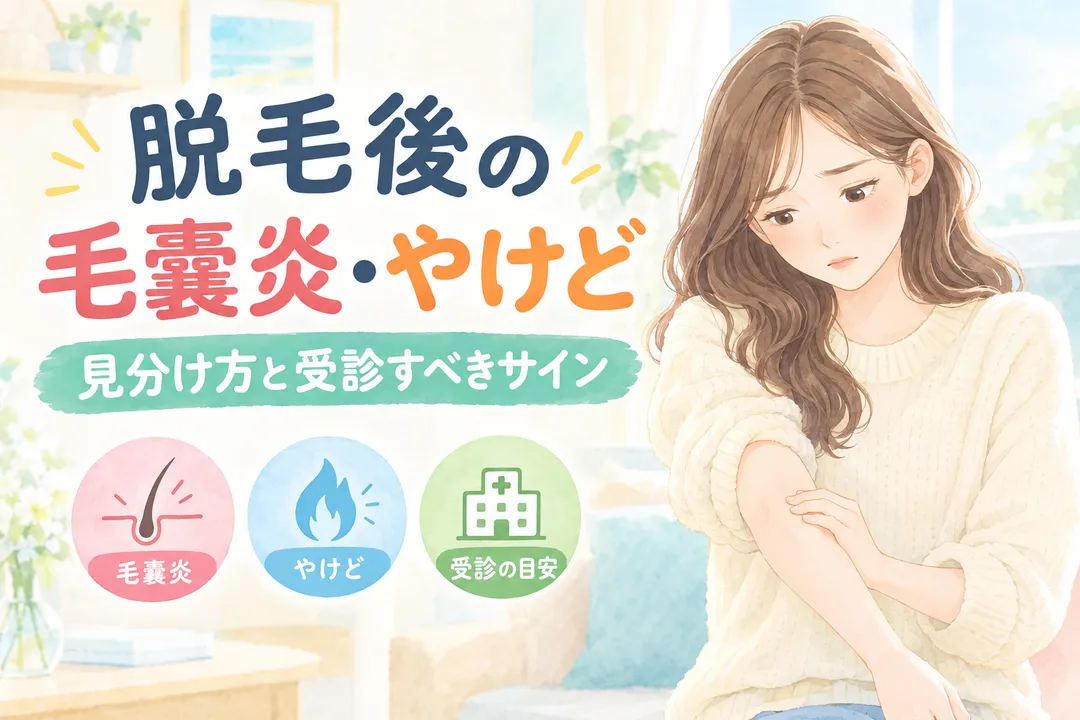脱毛後の毛嚢炎・やけど｜見分け方と「受診すべきサイン」