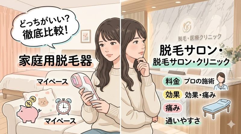 家庭用脱毛器vs脱毛サロン、どちらがおすすめ？比較まとめ