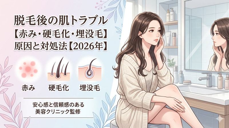 脱毛後の肌トラブル【赤み・硬毛化・埋没毛】対処法