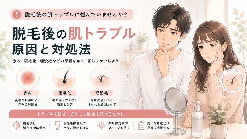 脱毛後の毛嚢炎・やけど｜見分け方と「受診すべきサイン」